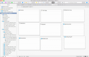Scrivener Modalità bacheca di sughero