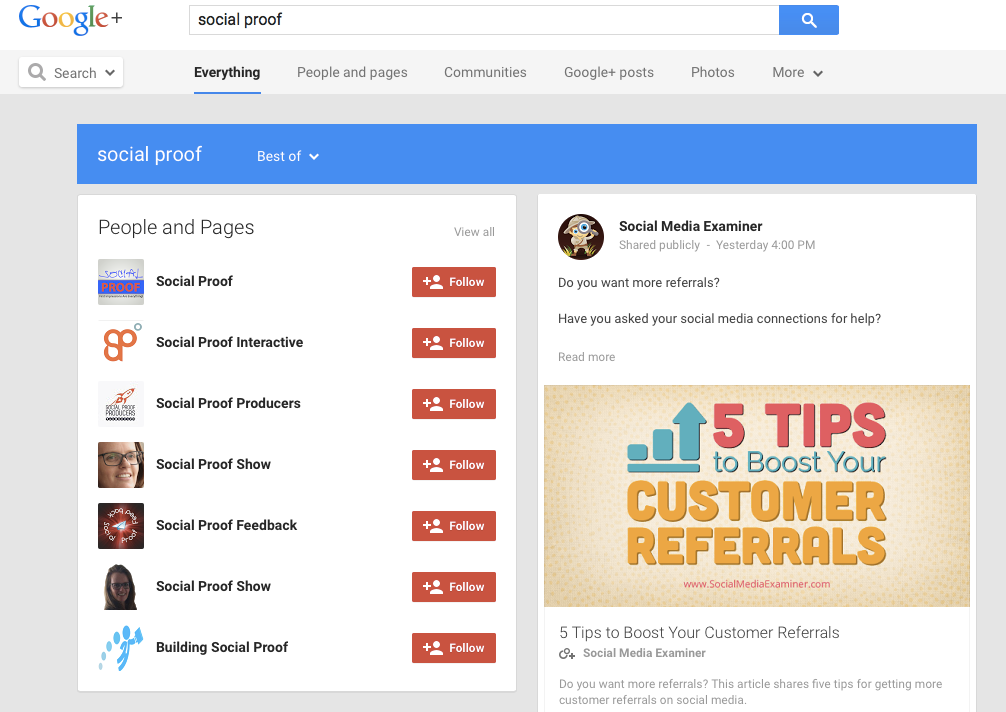 Ricerca di prove sociali su Twitter