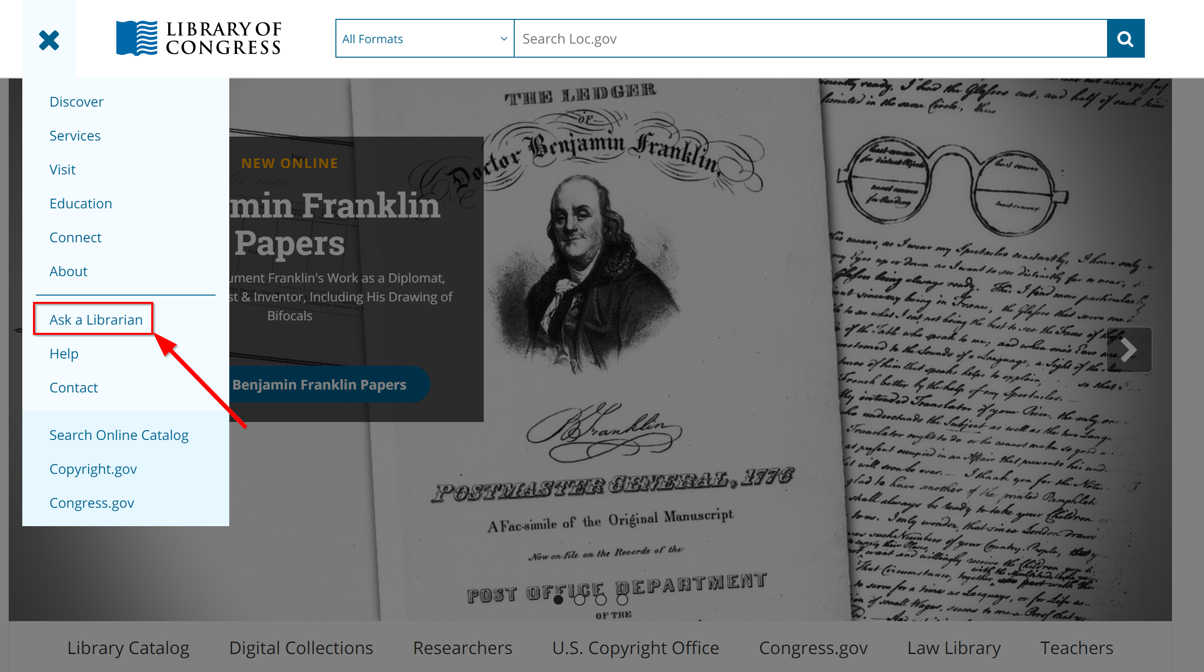 Библиотека Конгресса Спросите библиотекаря