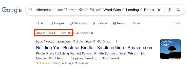 Cadena de búsqueda 2 de Amazon Kindle Amazon Kindle Search String 2