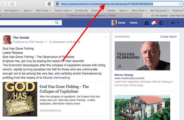 facebook book promotion link