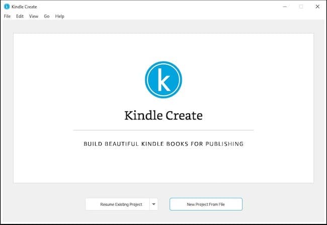 Kindle Create book publishing software