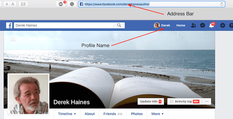 Lien de copie Facebook