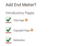 draft2digital end matter