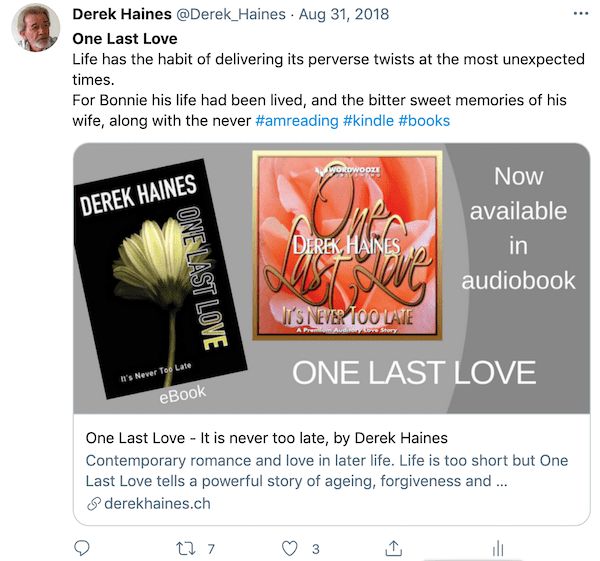 Postare de carte pe Twitter Twitter book post