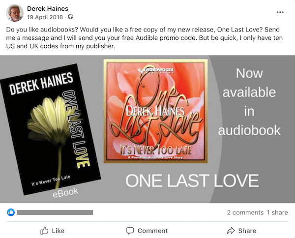 Postare de carte pe Facebook Facebook book post