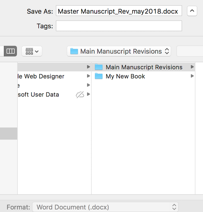 保存修改 save revisions