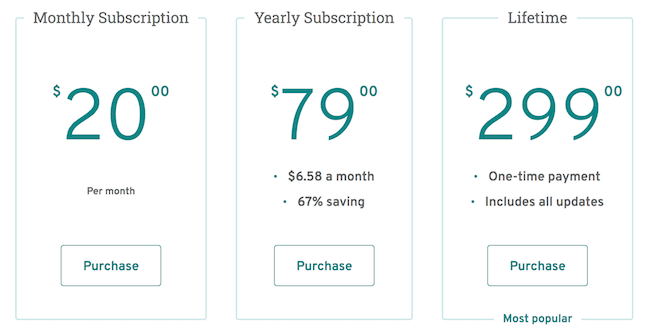 Tabelul de prețuri PWA PWA Pricing Table