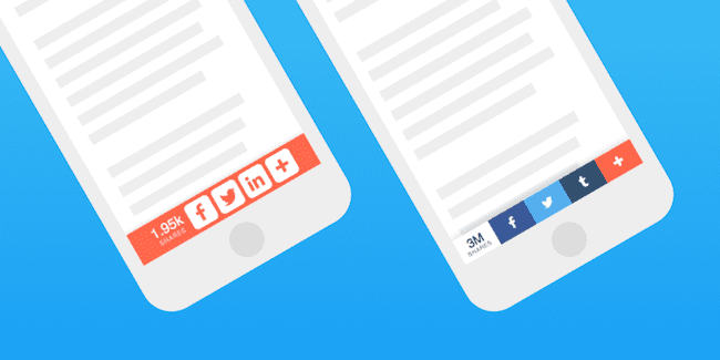 pulsanti di condivisione sociale social share buttons