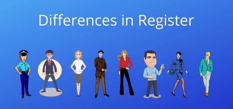 ¿Cuáles son los cinco niveles diferentes en inglés? what are the five different levels in English Register