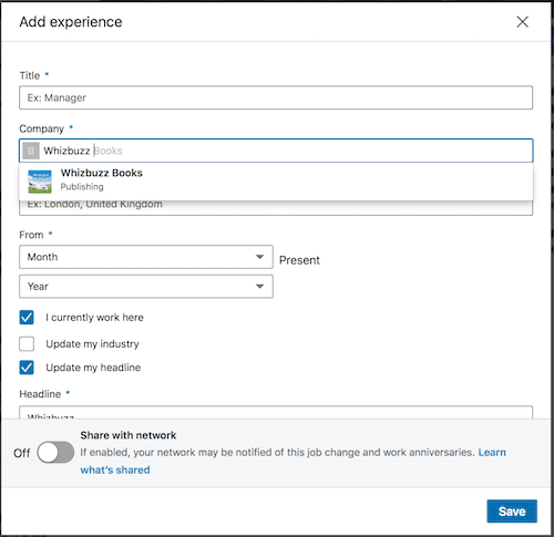 fila experiență experience tab