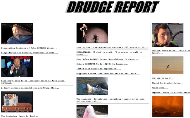 ドラッジレポート Drudge Report