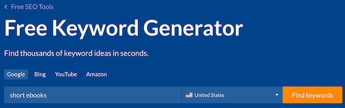 Strumento per le parole chiave gratuito di Ahrefs Ahrefs free keyword tool