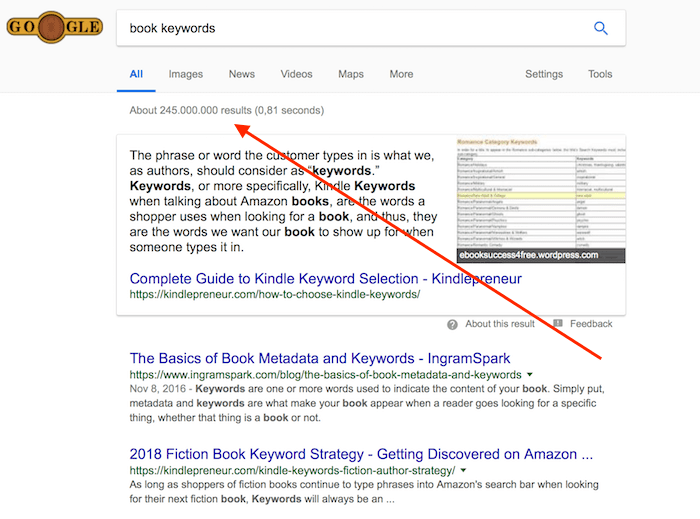Risultati di ricerca di Google Google search results
