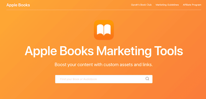 Mercadotecnia de libros de Apple Apple Books Marketing