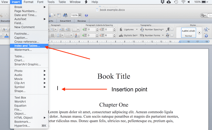 Table des matières dans Word Table of Contents in Word