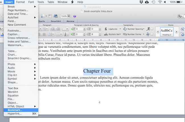 créer un signet create bookmark