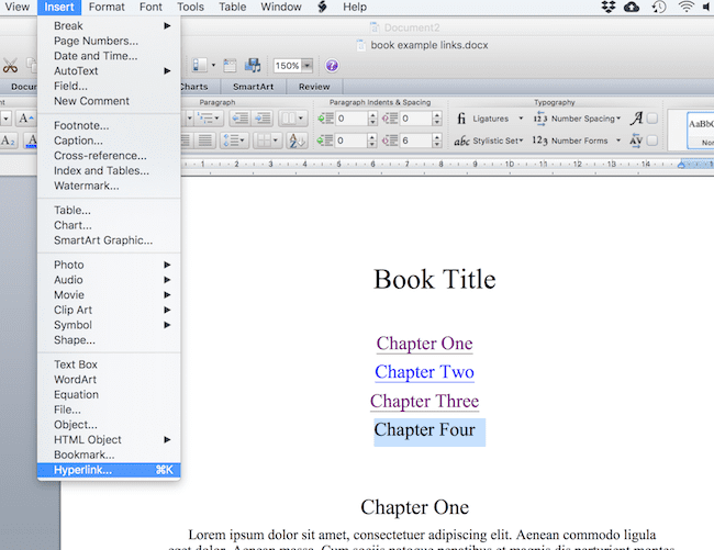 Ajouter un lien hypertexte