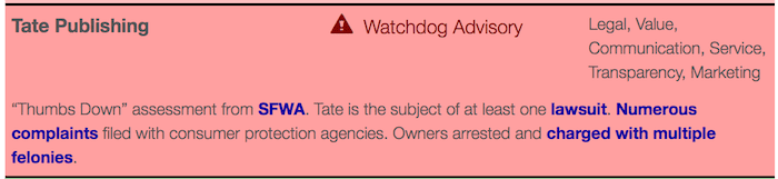 テート出版を避ける avoid Tate publishing