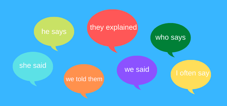 報告された会話を文章で使用する方法 How to use dialogue tags with reported speech