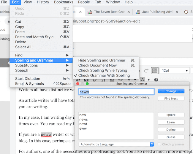 Chrome 語法檢查 Chrome grammar
