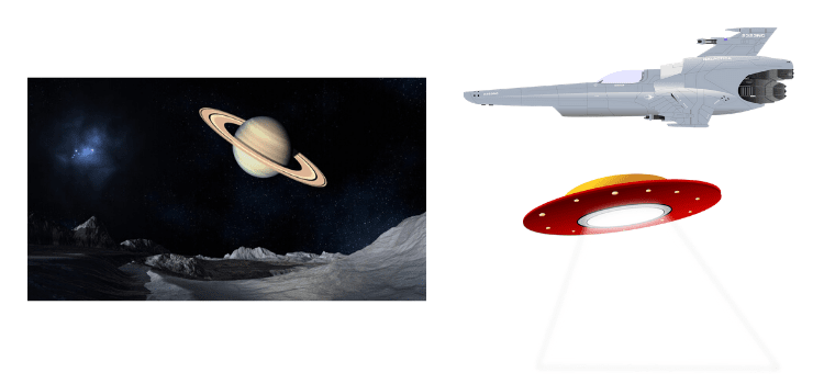 três imagens únicas three unique images