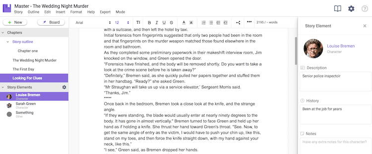 pantalla de edición principal main editing screen