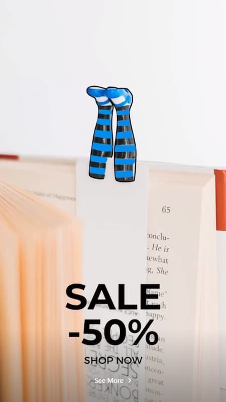 Instagram Stories ze sprzedażą książek Instagram Stories with book sale