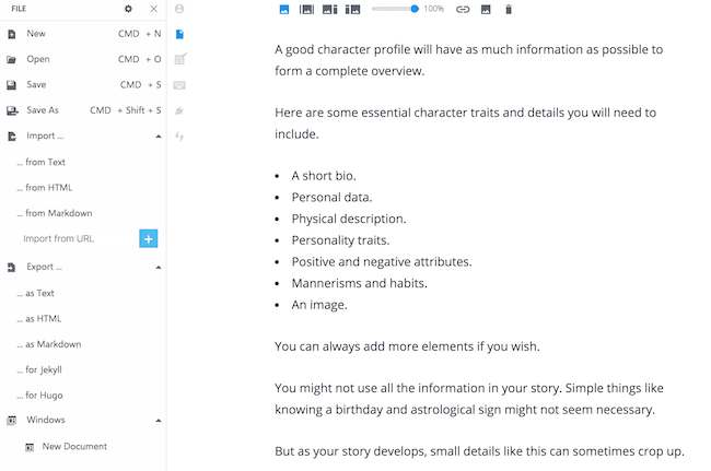 Panel de archivo izquierdo INK INK left file panel