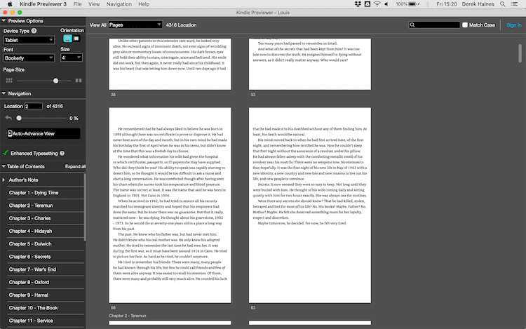 Kindleプレビューア Kindle Previewer