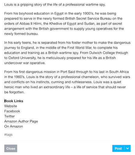 粘贴文本和链接