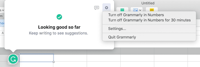 Nonaktifkan Grammarly Turn Grammarly off