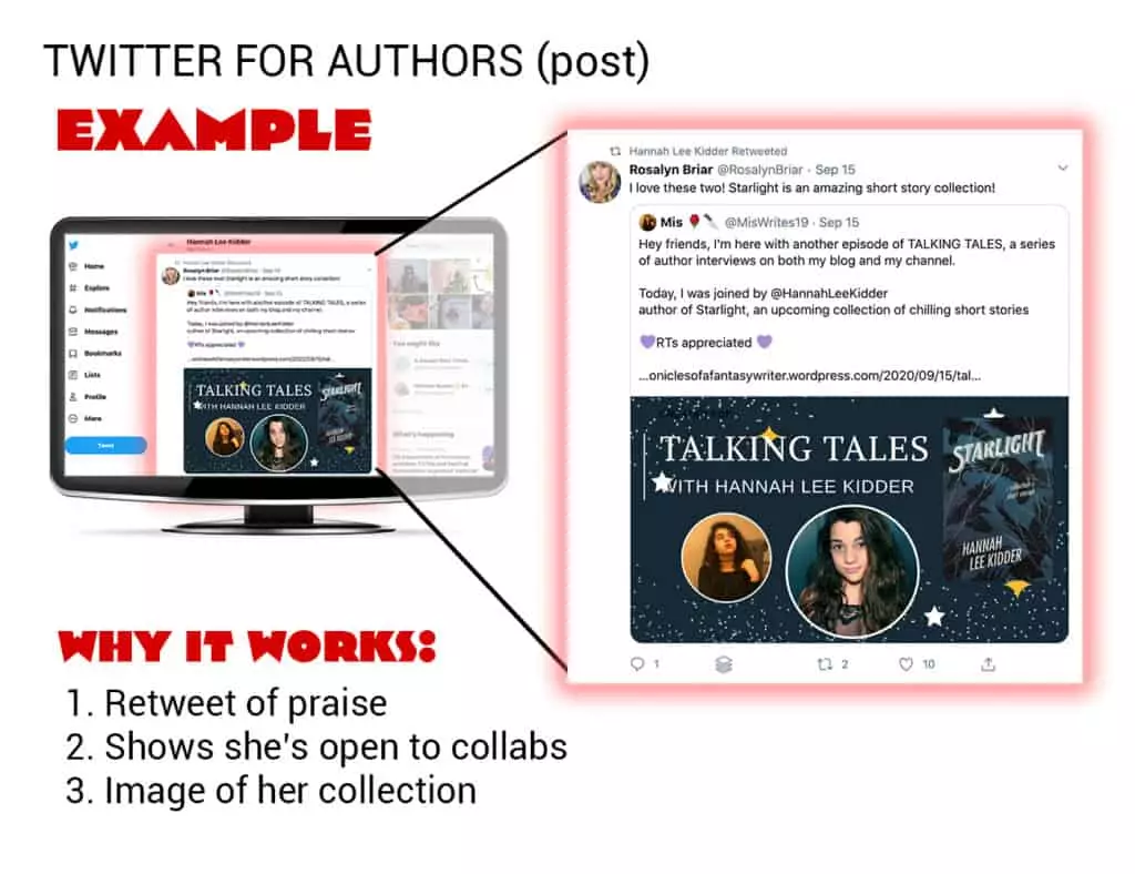 rețele sociale pentru autori twitter exemplu