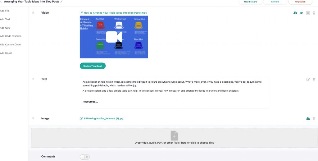 منشئ الدورة التعليمية القابل للتعليم