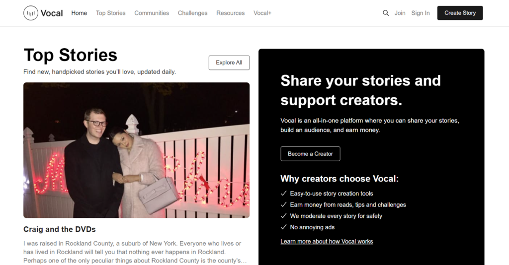 Alternativas de meio: Vocal Media