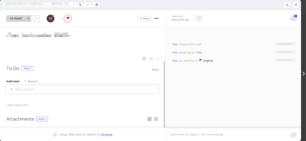 Задачи и представления ClickUp