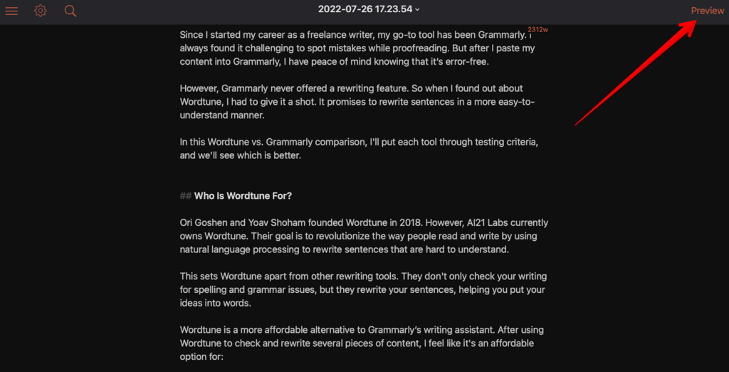 プレビュー オプション