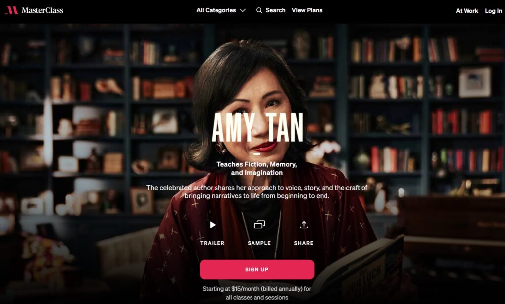 エイミー・タンがフィクション、記憶、想像力を教える