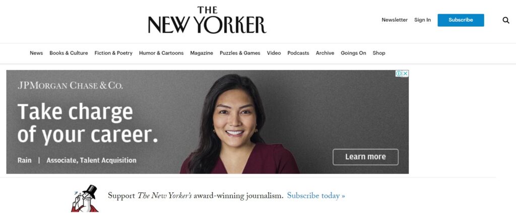 哪里可以在线阅读好文章:《纽约客》