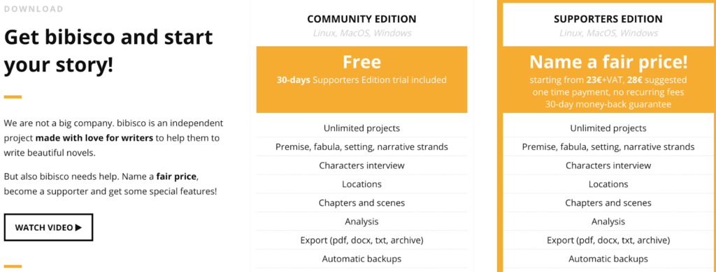 Recensione Bibisco: prezzi