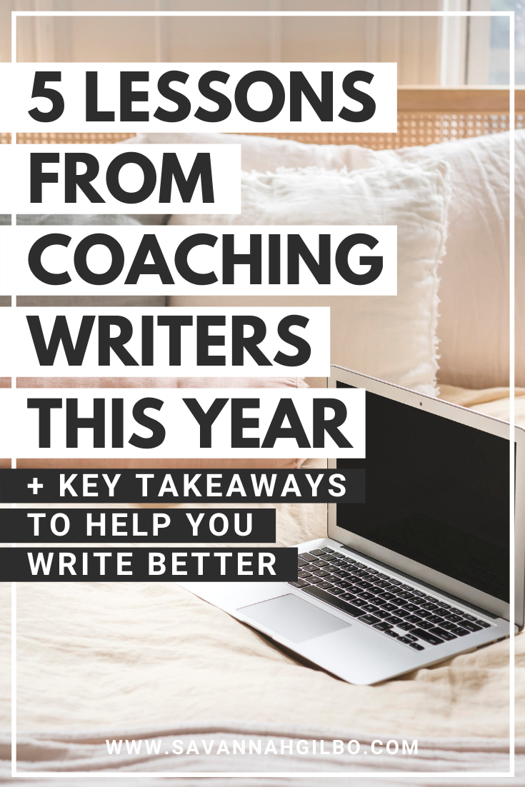 5 dań na wynos od pisarzy coachingowych w tym roku | Savannah Gilbo – Oto pięć lekcji, których nauczyłam się od coachingu autorów beletrystyki w tym roku. Mamy nadzieję, że te lekcje pomogą ci napisać książkę i stać się lepszym pisarzem. Zawiera również inne wskazówki dotyczące pisania! #amwriting #wskazówkidotyczace pisania #wspólnotapisania