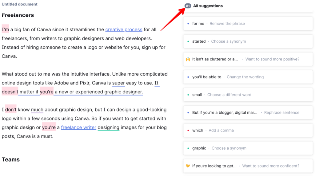 Précision grammaticale
