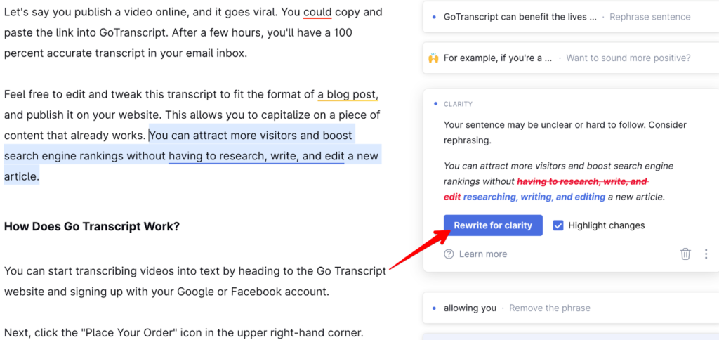 La grammaire est plus générale