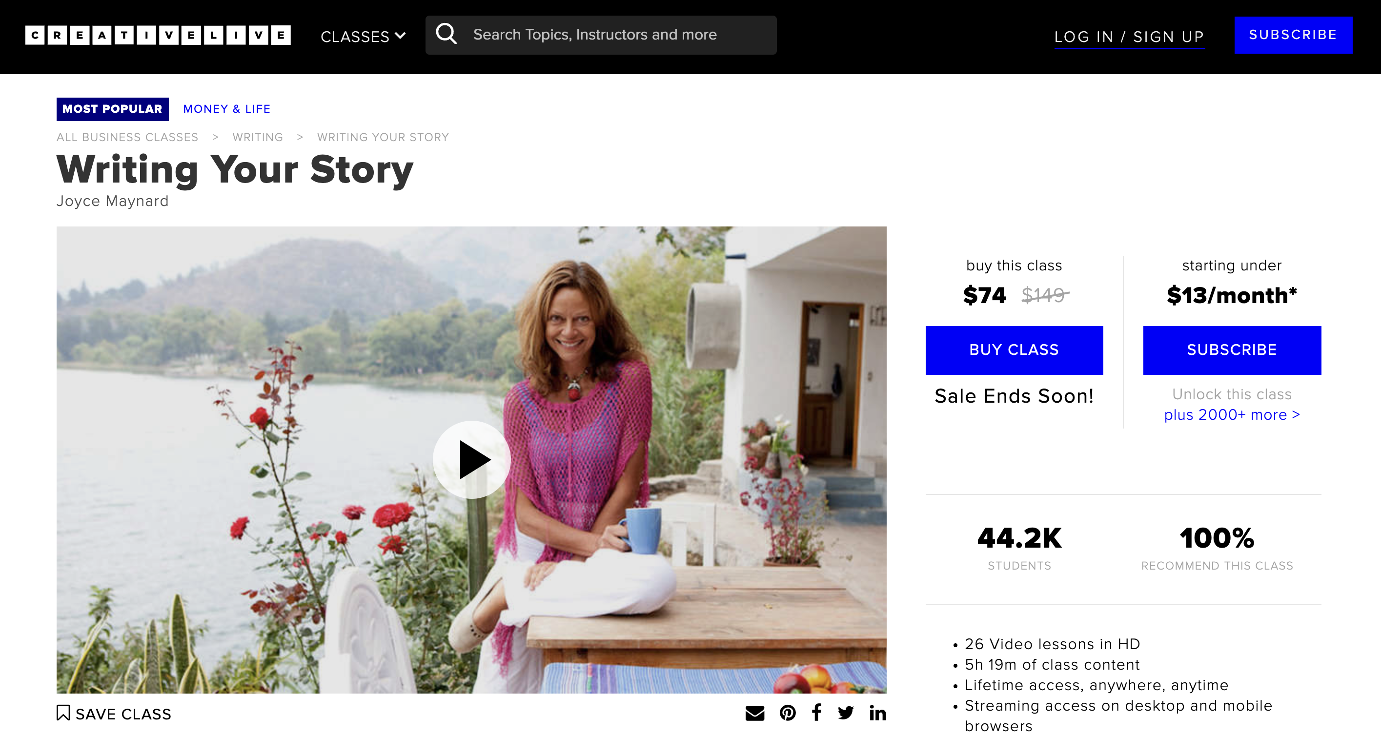 通過 CreativeLive 書寫您的故事