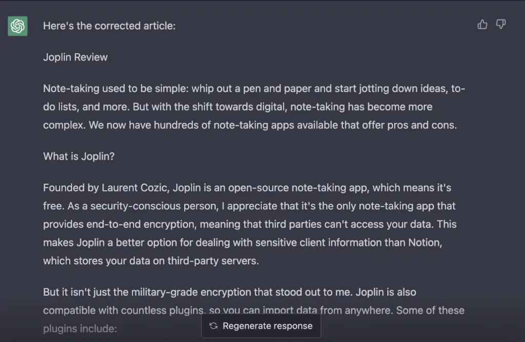 Обзор Джоплина в ChatGPT