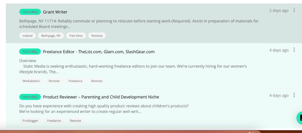 Заявки на работу