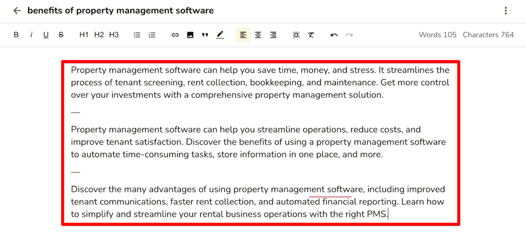 Пример вывода мета-описания SEO