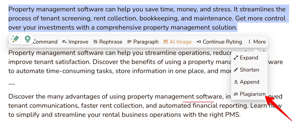 Rytr проверка на плагиат