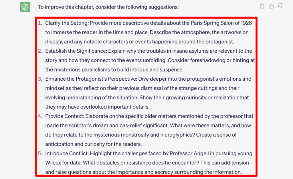 ChatGPT może zasugerować sposoby na wzmocnienie twojego pisania