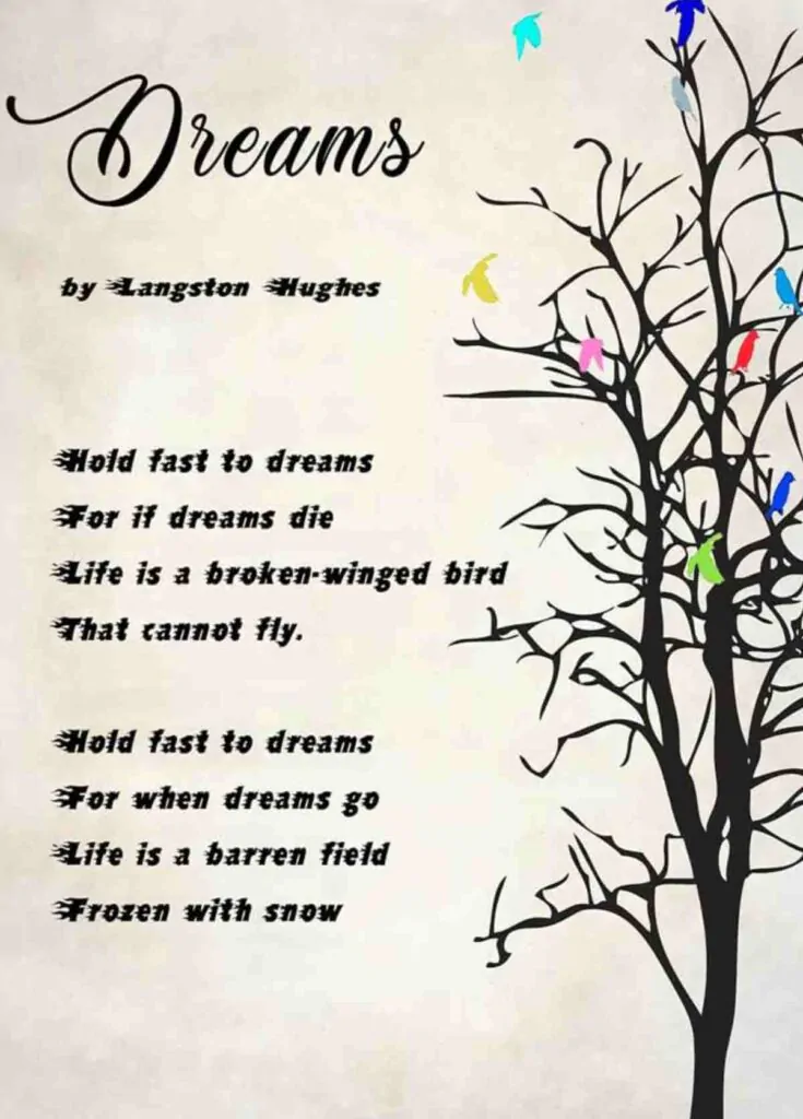 Langston Hughes의 짧은 시 "Dreams"